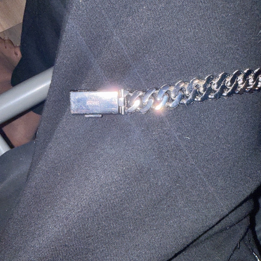 High quality Moissanite 952 silver cuban link bracelet